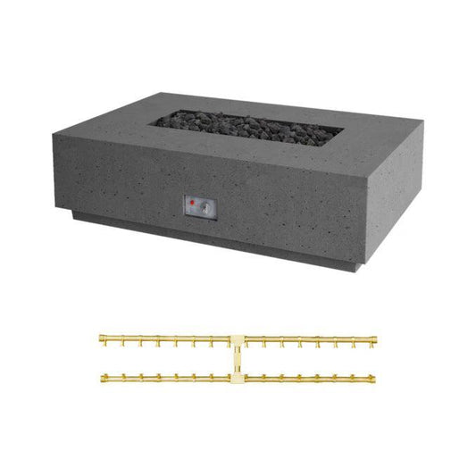 Firegear Pro Series Sanctuary 1 56" Slate Rectangular Propane Gas Fire Table With Thermocouple Piloted Safety Ignition System