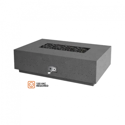 Firegear Pro Series Sanctuary 1 56" Slate Rectangular Propane Gas Fire Table With All Weather Electronic Ignition System