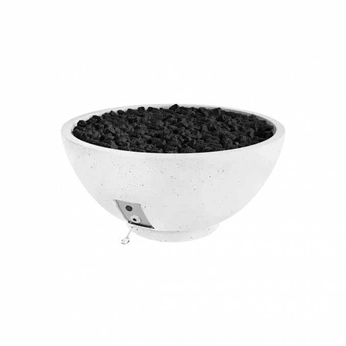 Firegear Pro Series Sanctuary 2 39" Arctic Round Natural Gas Fire Pit Bowl With Match Throw Ignition System