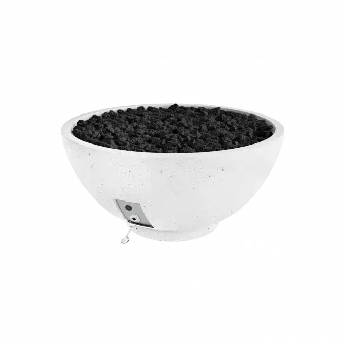Firegear Pro Series Sanctuary 2 39" Arctic Round Propane Gas Fire Pit Bowl With Match Throw Ignition System