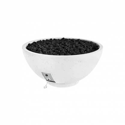 Firegear Pro Series Sanctuary 2 39" Arctic Round Propane Gas Fire Pit Bowl With Match Throw Ignition System