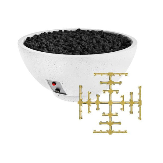 Firegear Pro Series Sanctuary 2 39" Arctic Round Natural Gas Fire Pit Bowl With Thermocouple Piloted Safety Ignition System