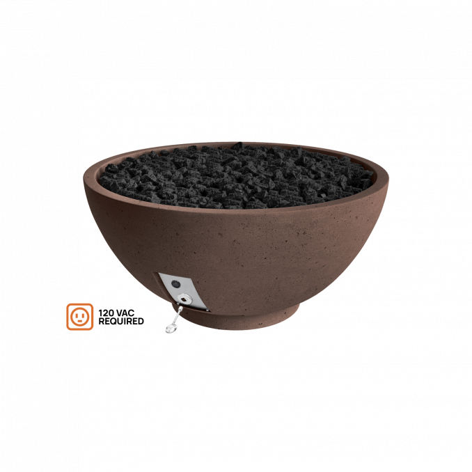Firegear Pro Series Sanctuary 2 39" Chocolate Round Propane Gas Fire Pit Bowl With All Weather Electronic Ignition System