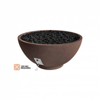 Firegear Pro Series Sanctuary 2 39" Chocolate Round Propane Gas Fire Pit Bowl With All Weather Electronic Ignition System