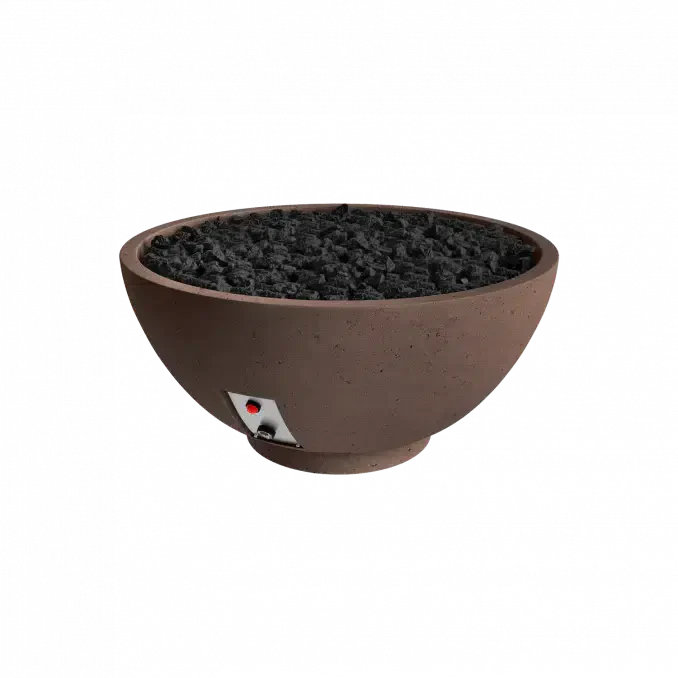 Firegear Pro Series Sanctuary 2 39" Chocolate Round Propane Gas Fire Pit Bowl With Thermocouple Piloted Safety Ignition System