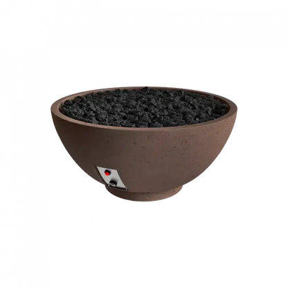 Firegear Pro Series Sanctuary 2 39" Chocolate Round Propane Gas Fire Pit Bowl With Thermocouple Piloted Safety Ignition System