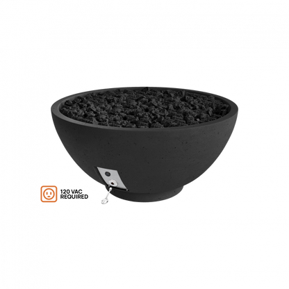 Firegear Pro Series Sanctuary 2 39" Raven Round Natural Gas Fire Pit Bowl With All Weather Electronic Ignition System