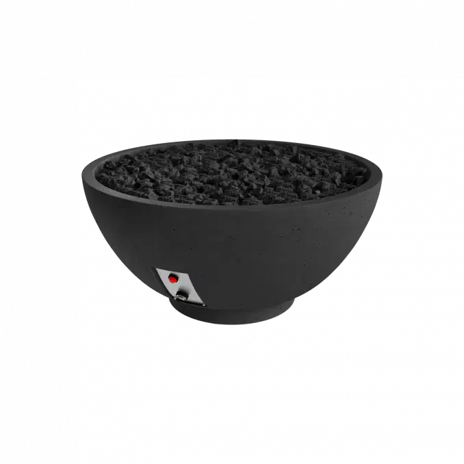 Firegear Pro Series Sanctuary 2 39" Raven Round Natural Gas Fire Pit Bowl With Thermocouple Piloted Safety Ignition System