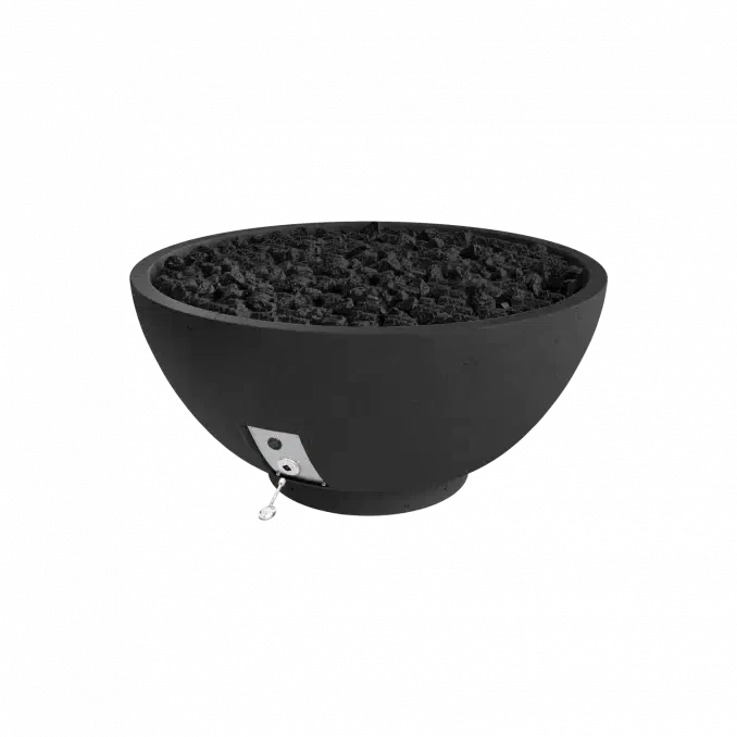 Firegear Pro Series Sanctuary 2 39" Raven Round Propane Gas Fire Pit Bowl With Match Throw Ignition System