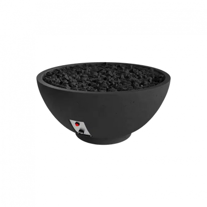 Firegear Pro Series Sanctuary 2 39" Raven Round Propane Gas Fire Pit Bowl With Thermocouple Piloted Safety Ignition System