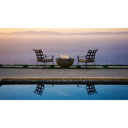 Firegear Pro Series Sanctuary 2 39" Raven Round Propane Gas Fire Pit Bowl With Thermocouple Piloted Safety Ignition System