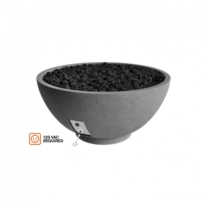 Firegear Pro Series Sanctuary 2 39" Slate Round Natural Gas Fire Pit Bowl With All Weather Electronic Ignition System
