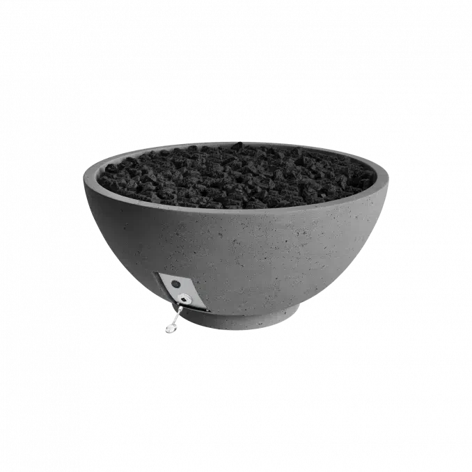 Firegear Pro Series Sanctuary 2 39" Slate Round Natural Gas Fire Pit Bowl With Match Throw Ignition System
