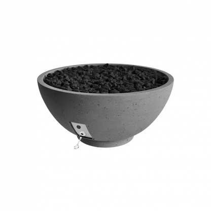 Firegear Pro Series Sanctuary 2 39" Slate Round Natural Gas Fire Pit Bowl With Match Throw Ignition System