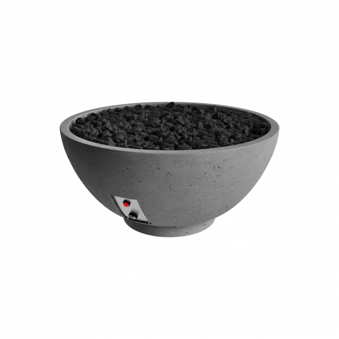Firegear Pro Series Sanctuary 2 39" Slate Round Propane Gas Fire Pit Bowl With Thermocouple Piloted Safety Ignition System