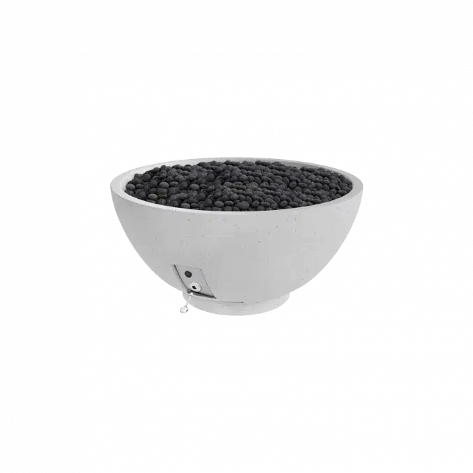 Firegear Pro Series Sanctuary 3 29" Arctic Round Propane Gas Fire Pit Bowl With Match Throw Ignition System
