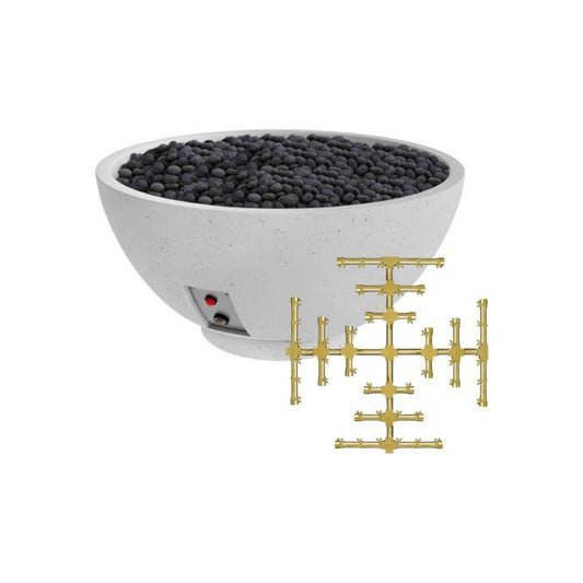 Firegear Pro Series Sanctuary 3 29" Arctic Round Propane Gas Fire Pit Bowl With Thermocouple Piloted Safety Ignition System