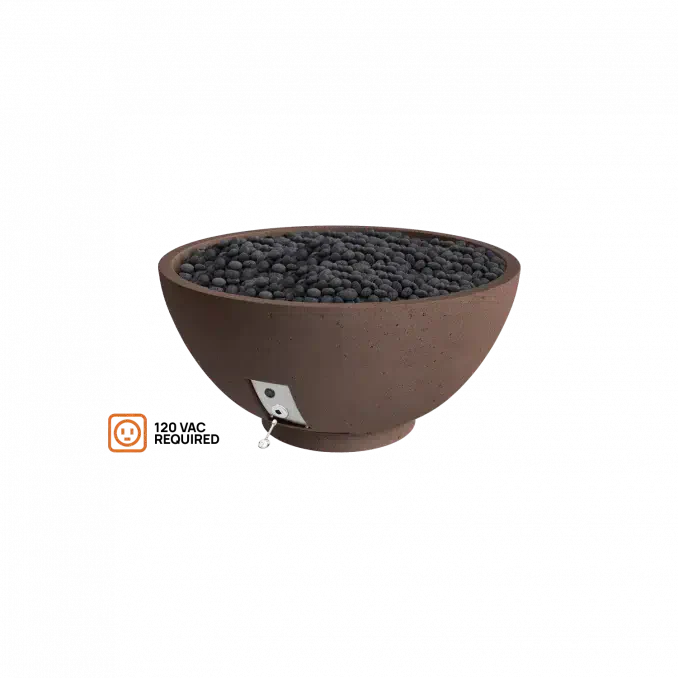 Firegear Pro Series Sanctuary 3 29" Chocolate Round Natural Gas Fire Pit Bowl With All Weather Electronic Ignition System