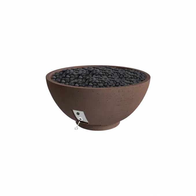 Firegear Pro Series Sanctuary 3 29" Chocolate Round Natural Gas Fire Pit Bowl With Match Throw Ignition System