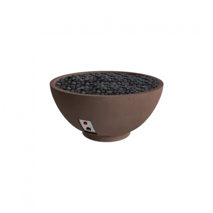 Firegear Pro Series Sanctuary 3 29" Chocolate Round Natural Gas Fire Pit Bowl With Thermocouple Piloted Safety Ignition System