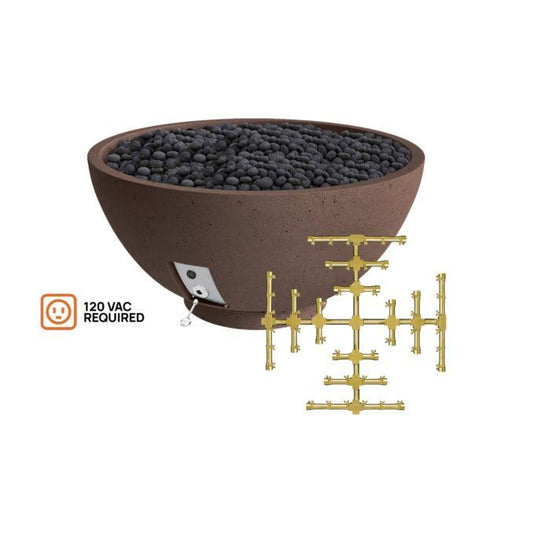 Firegear Pro Series Sanctuary 3 29" Chocolate Round Propane Gas Fire Pit Bowl With All Weather Electronic Ignition System