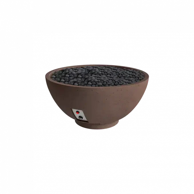Firegear Pro Series Sanctuary 3 29" Chocolate Round Propane Gas Fire Pit Bowl With Thermocouple Piloted Safety Ignition System