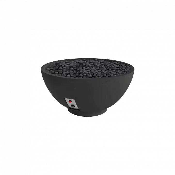 Firegear Pro Series Sanctuary 3 29" Raven Round Natural Gas Fire Pit Bowl With Thermocouple Piloted Safety Ignition System
