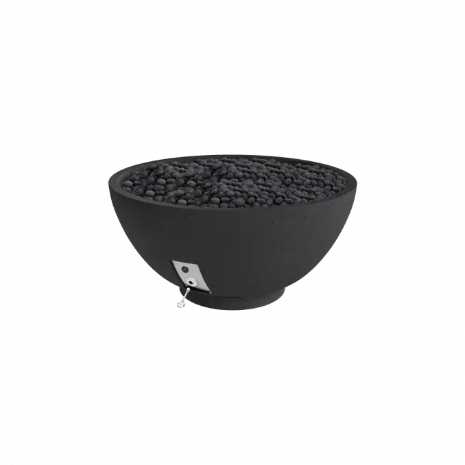 Firegear Pro Series Sanctuary 3 29" Raven Round Propane Gas Fire Pit Bowl With Match Throw Ignition System
