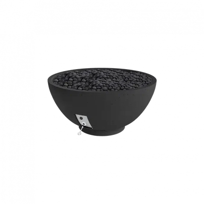 Firegear Pro Series Sanctuary 3 29" Raven Round Propane Gas Fire Pit Bowl With Match Throw Ignition System