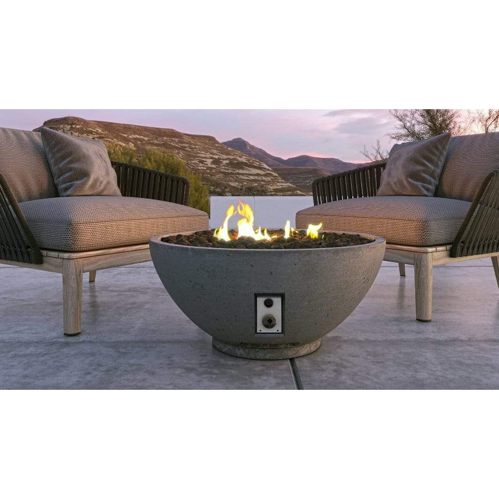 Firegear Pro Series Sanctuary 3 29" Slate Round Natural Gas Fire Pit Bowl With Thermocouple Piloted Safety Ignition System