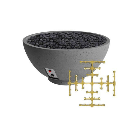 Firegear Pro Series Sanctuary 3 29" Slate Round Propane Gas Fire Pit Bowl With Thermocouple Piloted Safety Ignition System