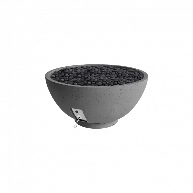 Firegear Pro Series Sanctuary 3 29" Slate Round Propane Gas Fire Pit Bowl With Match Throw Ignition System