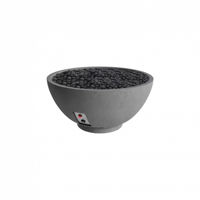 Firegear Pro Series Sanctuary 3 29" Slate Round Propane Gas Fire Pit Bowl With Thermocouple Piloted Safety Ignition System