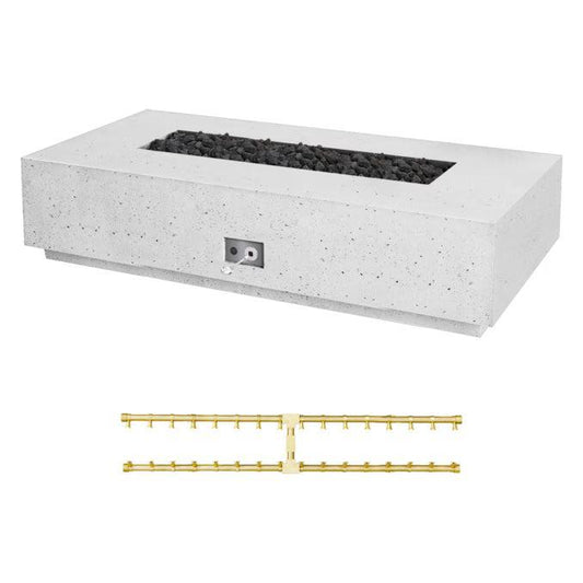 Firegear Pro Series Sanctuary 76 76" Arctic Rectangular Propane Gas Fire Table With Match Throw Ignition System