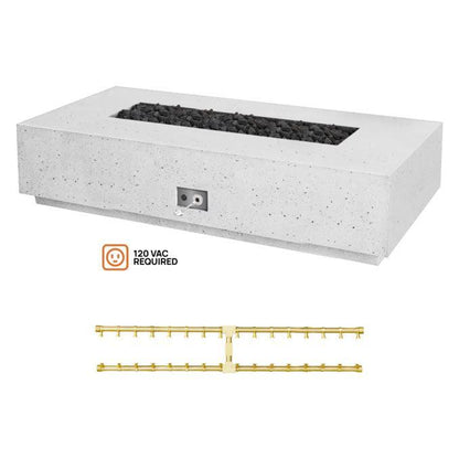 Firegear Pro Series Sanctuary 76 76" Arctic Rectangular Propane Gas Fire Table With All Weather Electronic Ignition System