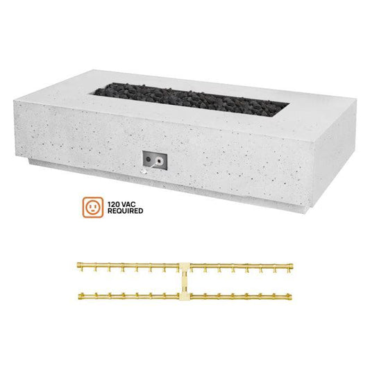 Firegear Pro Series Sanctuary 76 76" Arctic Rectangular Propane Gas Fire Table With All Weather Electronic Ignition System