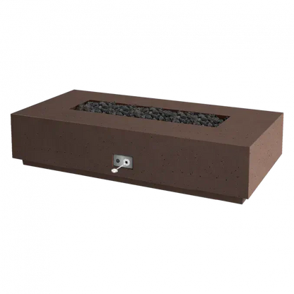 Firegear Pro Series Sanctuary 76 76" Chocolate Rectangular Propane Gas Fire Table With All Weather Electronic Ignition System