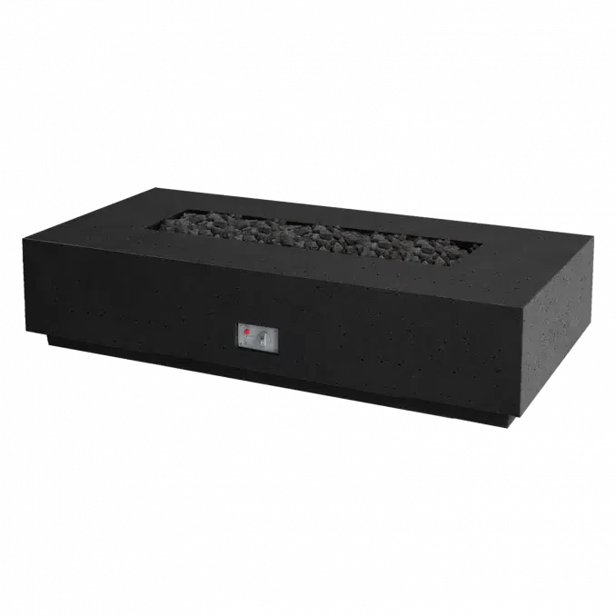 Firegear Pro Series Sanctuary 76 76" Raven Rectangular Natural Gas Fire Table With Thermocouple Piloted Safety Ignition System