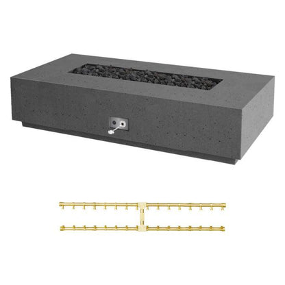 Firegear Pro Series Sanctuary 76 76" Slate Rectangular Natural Gas Fire Table With Match Throw Ignition System