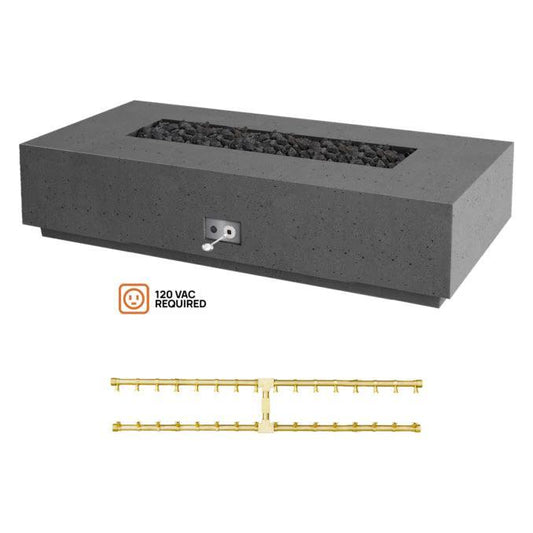 Firegear Pro Series Sanctuary 76 76" Slate Rectangular Propane Gas Fire Table With All Weather Electronic Ignition System