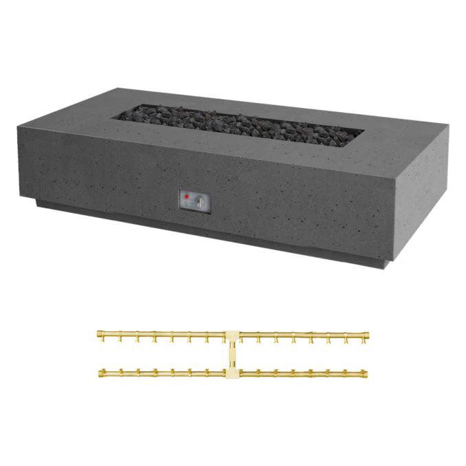 Firegear Pro Series Sanctuary 76 76" Slate Rectangular Propane Gas Fire Table With Thermocouple Piloted Safety Ignition System