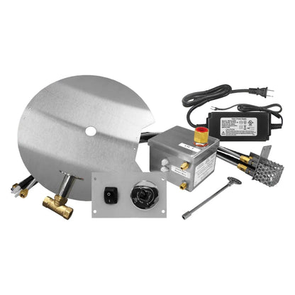 Firegear Pro Series Snowflake 19" Round Drop-In Pan Natural Gas Fire Pit Burner System With All Weather Electronic Ignition System