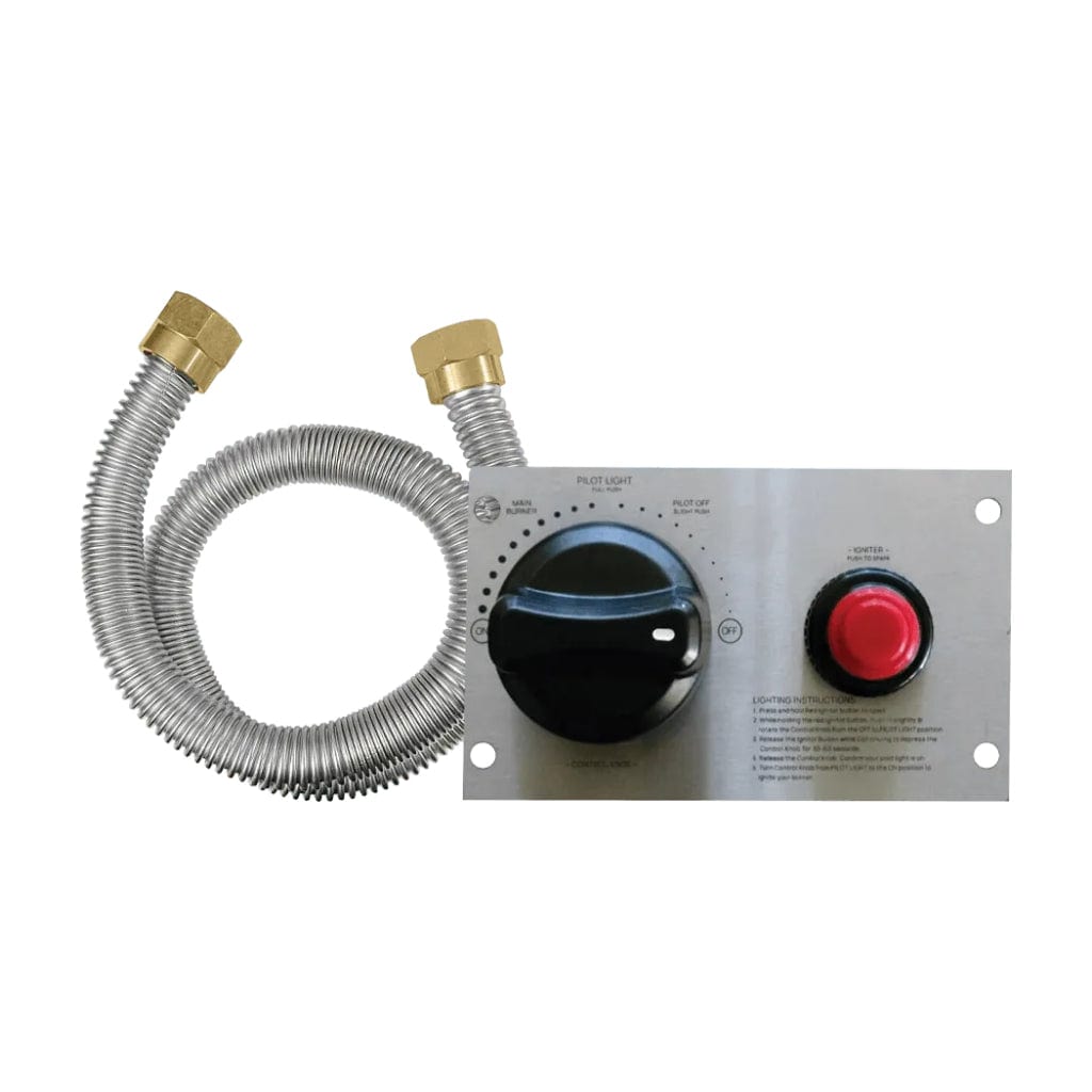Firegear Pro Series Snowflake 19" Round Drop-In Pan Natural Gas Fire Pit Burner System With Thermocouple Piloted Safety Ignition System