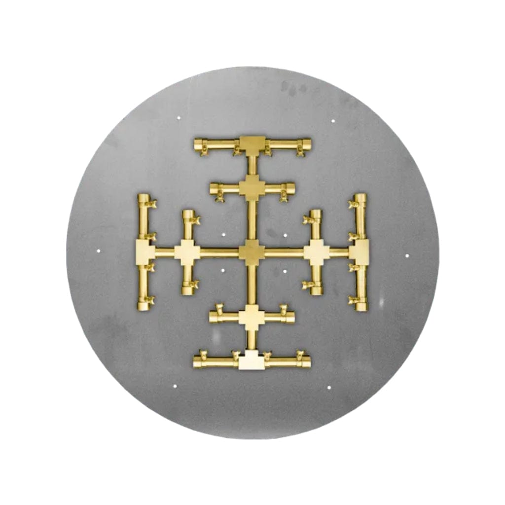 Firegear Pro Series Snowflake 26" Round Flat Pan Natural Gas Fire Pit Burner System With Match Throw Ignition System