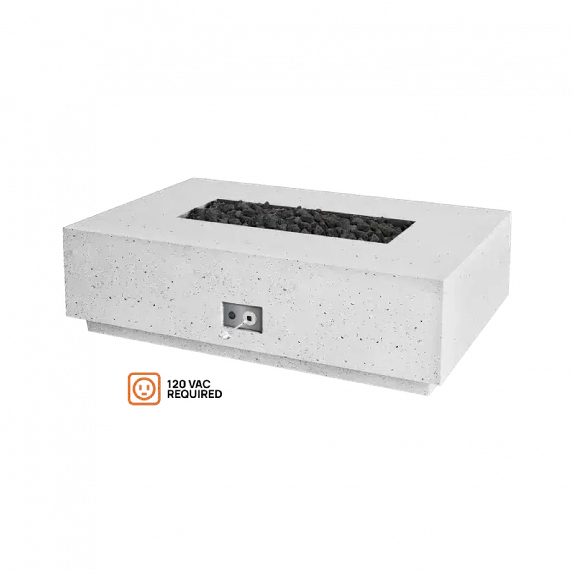 Firegear Sanctuary 1 56" Arctic Rectangular Stainless Steel Natural Gas Fire Table With All Weather Electronic Ignition System