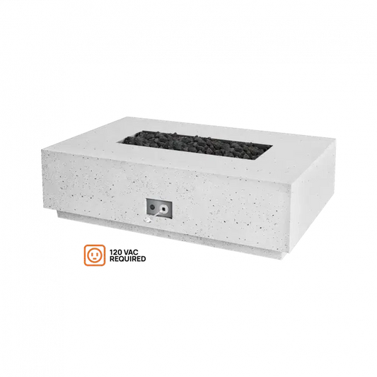Firegear Sanctuary 1 56" Arctic Rectangular Stainless Steel Natural Gas Fire Table With All Weather Electronic Ignition System