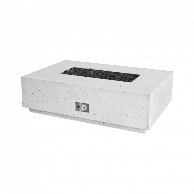 Firegear Sanctuary 1 56" Arctic Rectangular Stainless Steel Natural Gas Fire Table With Match Throw Ignition System