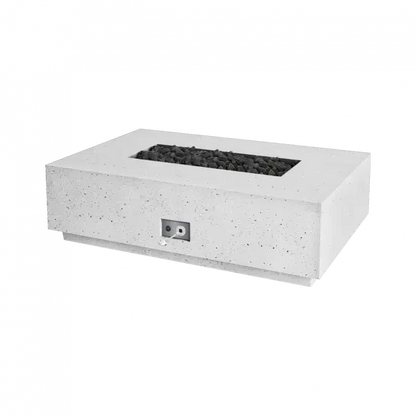 Firegear Sanctuary 1 56" Arctic Rectangular Stainless Steel Natural Gas Fire Table With Match Throw Ignition System