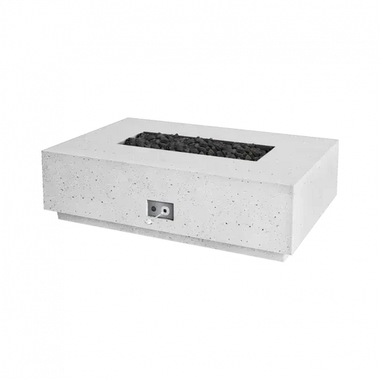 Firegear Sanctuary 1 56" Arctic Rectangular Stainless Steel Natural Gas Fire Table With Match Throw Ignition System