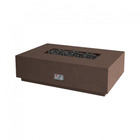 Firegear Sanctuary 1 56" Chocolate Rectangular Stainless Steel Propane Gas Fire Table With Thermocouple Piloted Safety Ignition System